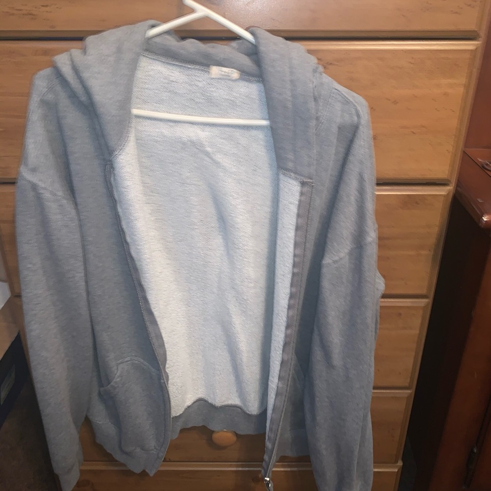 Brandy Melville Gray ZipUp Sweatshirt ON HOLD